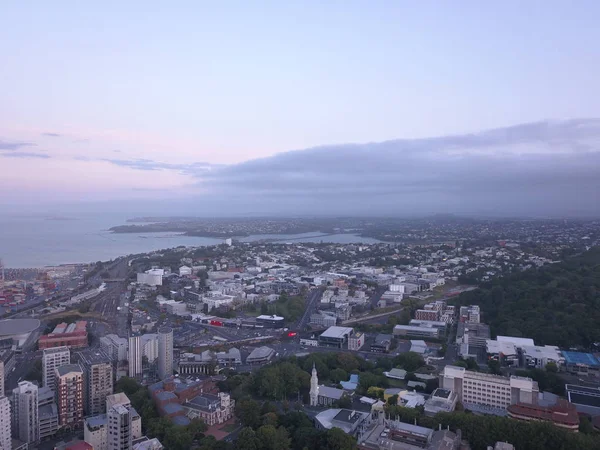 Viaduct Harbour Auckland Nouvelle Zélande Décembre 2019 Emblématique Skytower Auckland — Photo