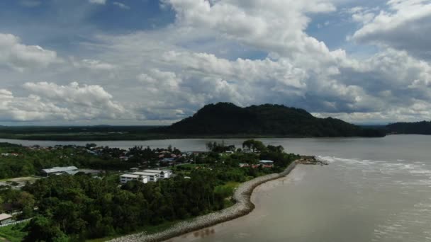 Santubong Sarawak Malaysia Січня 2020 Сценічне Село Сантубонг Пляжі Прибережні — стокове відео