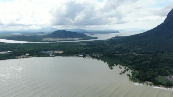 Santubong Sarawak Malásia Janeiro 2020 Scenic Santubong Village Praias Vista — Vídeo de Stock