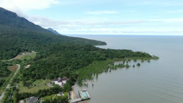 Santubong Sarawak Malásia Janeiro 2020 Scenic Santubong Village Praias Vista — Vídeo de Stock