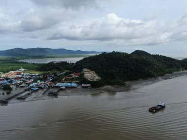 Kuching, Sarawak / Malezya - 12 Ocak 2020: Sarawak Bako Ulusal Parkı, Borneo Adası, Malezya