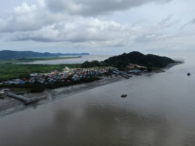 Kuching, Sarawak / Malezya - 12 Ocak 2020: Sarawak Bako Ulusal Parkı, Borneo Adası, Malezya