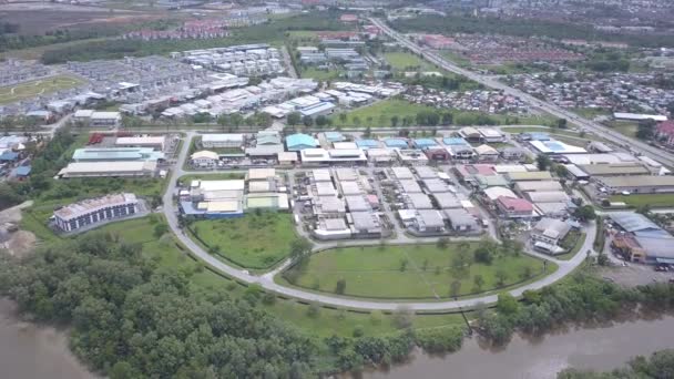 Kuching Sarawak Malaysia Novembre 2019 Struttura Dello Sbarramento Kuching Sotto — Video Stock
