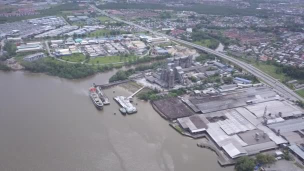 Kuching Sarawak Malásia Novembro 2019 Kuching Barrage Structure Bridge Sarawak — Vídeo de Stock