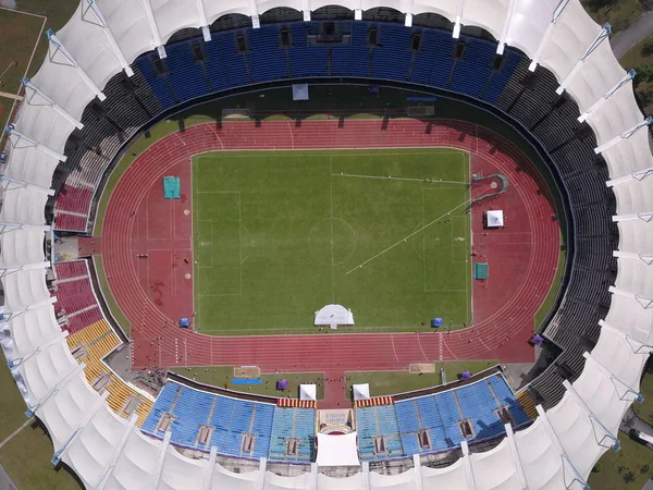 Kuching, Sarawak / Malezya - Aralık 12019: Tüm ulusal açık hava spor ve etkinliklerinin yer aldığı Açık Saray Stadyumu
