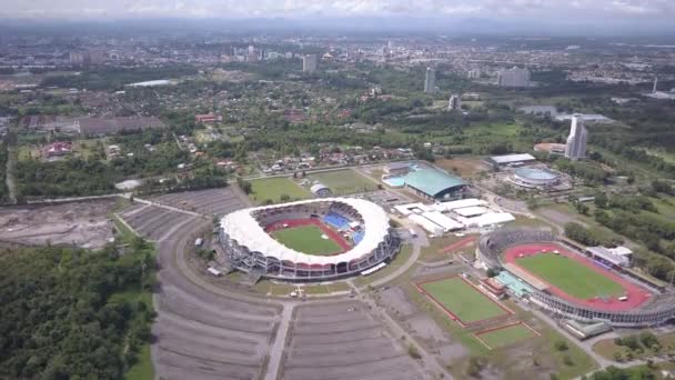 Kuching Sarawak Malasia Diciembre 2019 Los Estadios Estatales Sarawak Aire — Vídeo de stock