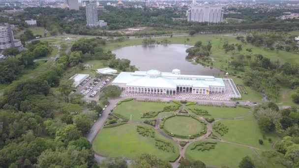 Kuching Sarawak Malesia Dicembre 2019 Biblioteca Statale Lago Giardini Paesaggi — Video Stock