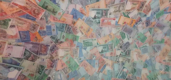 Kuching Sarawak Malajsie Ledna 2020 Měnové Bankovky Zemí Celém Světě — Stock fotografie