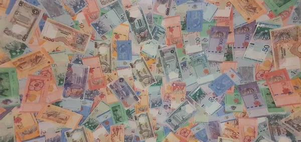 Кучинг Саравак Малайзия Января 2020 Года Валютные Банкноты Стран Мира — стоковое фото