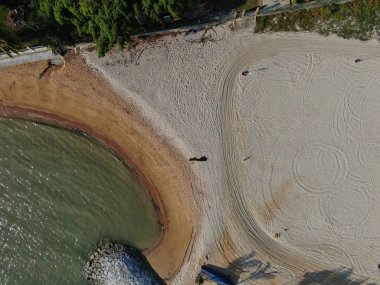 Port Dickson, Negeri Sembilan / Malezya - 25 Ocak 2020: Hibiscus çiçeği ve damga şeklinde oteller ve tatil beldeleri