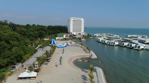 Port Dickson Negeri Sembilan Malásia Janeiro 2020 Flor Hibisco Hotéis — Vídeo de Stock