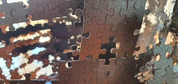 Kuching Sarawak Malaysia January 2020 Collection Jigsaw Puzzle Pieces Arranged — Stock Photo, Image