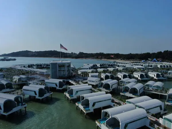 Port Dickson Negeri Sembilan Malásia Janeiro 2020 Flor Hibisco Hotéis — Fotografia de Stock