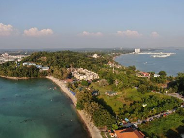 Port Dickson, Negeri Sembilan / Malezya - 25 Ocak 2020: Sahil Kenti Liman Kenti Dickson Sahilleri