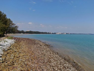 Port Dickson, Negeri Sembilan / Malezya - 25 Ocak 2020: Sahil Kenti Liman Kenti Dickson Sahilleri