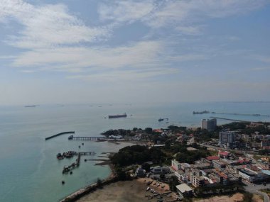 Port Dickson, Negeri Sembilan / Malezya - 25 Ocak 2020: Sahil Kenti Liman Kenti Dickson Sahilleri