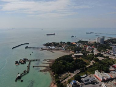 Port Dickson, Negeri Sembilan / Malezya - 25 Ocak 2020: Sahil Kenti Liman Kenti Dickson Sahilleri