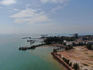 Port Dickson, Negeri Sembilan / Malezya - 25 Ocak 2020: Sahil Kenti Liman Kenti Dickson Sahilleri