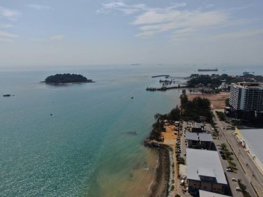 Port Dickson, Negeri Sembilan / Malezya - 25 Ocak 2020: Sahil Kenti Liman Kenti Dickson Sahilleri