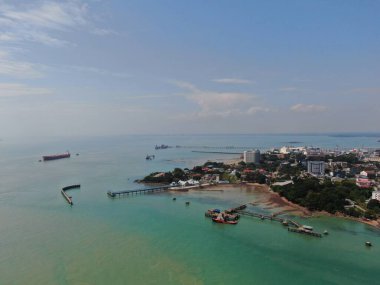 Port Dickson, Negeri Sembilan / Malezya - 25 Ocak 2020: Sahil Kenti Liman Kenti Dickson Sahilleri