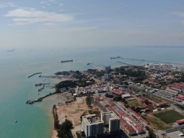 Port Dickson, Negeri Sembilan / Malezya - 25 Ocak 2020: Sahil Kenti Liman Kenti Dickson Sahilleri