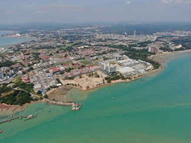 Port Dickson, Negeri Sembilan / Malezya - 25 Ocak 2020: Sahil Kenti Liman Kenti Dickson Sahilleri