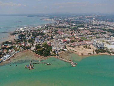 Port Dickson, Negeri Sembilan / Malezya - 25 Ocak 2020: Sahil Kenti Liman Kenti Dickson Sahilleri
