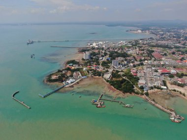 Port Dickson, Negeri Sembilan / Malezya - 25 Ocak 2020: Sahil Kenti Liman Kenti Dickson Sahilleri