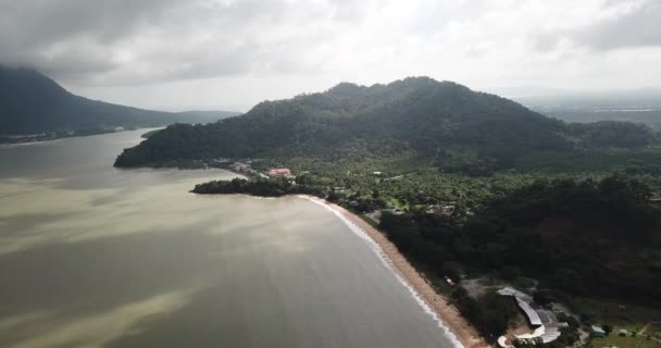 Santubong Sarawak Malasia Febrero 2020 Pintoresca Aldea Santubong Playas Vista — Vídeo de stock