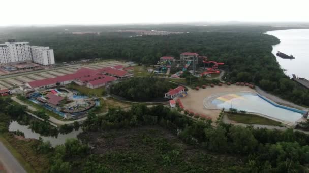 Semariang Sarawak Maleisië Februari 2020 Borneo Semariang Waterpark Area — Stockvideo
