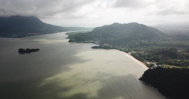 Santubong Sarawak Malaysia Лютого 2020 Сценічне Село Сантубонг Пляжі Прибережні — стокове відео