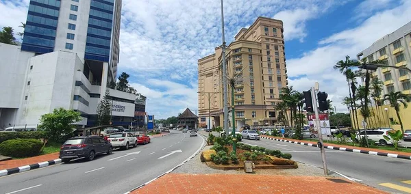 Kuching Sarawak Maleisië Februari 2020 Het Waterfront Timmermansstraat Van Kuching — Stockfoto