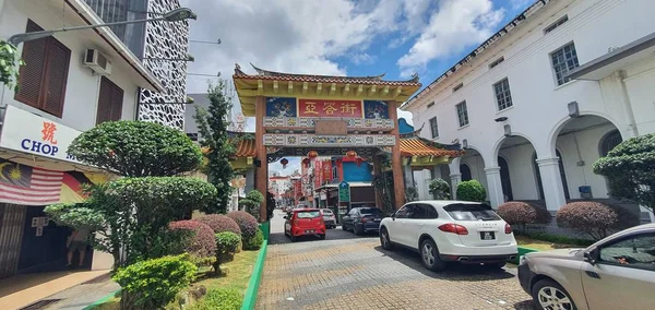 Kuching Sarawak Malaysia Februar 2020 Das Ufergebiet Und Die Tischlerstraße — Stockfoto