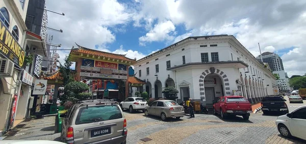 Kuching Sarawak Malaysia February 2020 Waterfront Area Carpenter Street Kuching — Stock Photo, Image