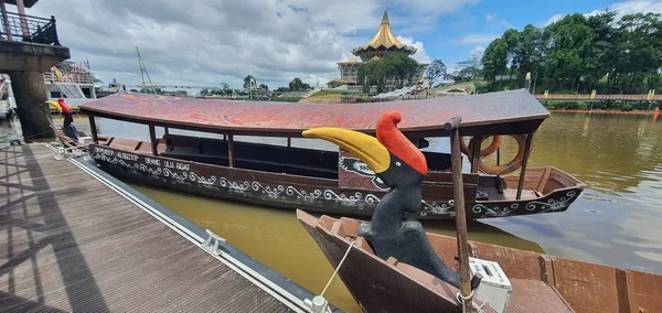 Kuching Sarawak Malaysia Februar 2020 Das Ufergebiet Und Die Tischlerstraße — Stockfoto