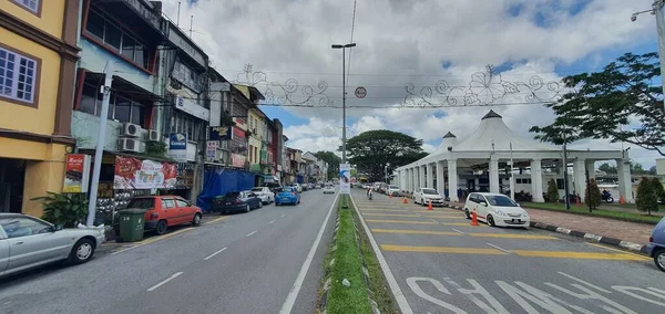 Kuching Sarawak Malaysia Februari 2020 Waterfront Området Och Carpenter Street — Stockfoto