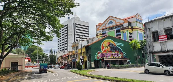 Kuching Sarawak Malaysia Februar 2020 Das Ufergebiet Und Die Tischlerstraße — Stockfoto