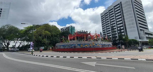 Kuching Sarawak Malaysia Februar 2020 Das Ufergebiet Und Die Tischlerstraße — Stockfoto