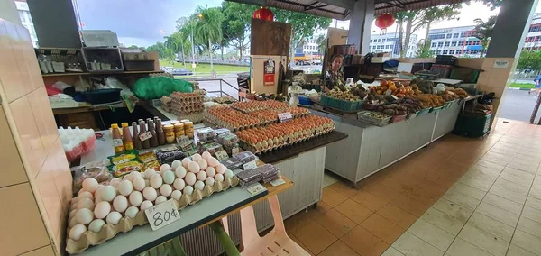 Kuching Sarawak Malasia Febrero 2020 Mercado Húmedo Stutong Con Muchos —  Fotos de Stock