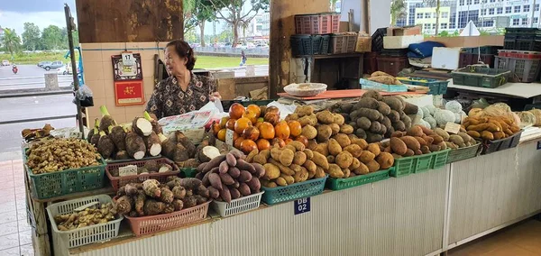 Kuching Sarawak Malaysia Лютого 2020 Stutong Wet Market Великою Кількістю — стокове фото