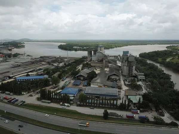 Kuching Sarawak Malaysia February 2020 Cms Cement Industrial Plant Factory — 스톡 사진