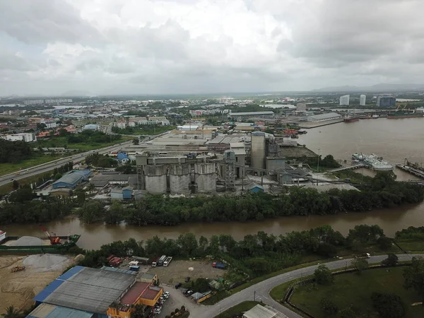 Kuching Sarawak Malaysia February 2020 Cms Cement Industrial Plant Factory — Zdjęcie stockowe