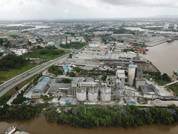 Kuching Sarawak Malásia Fevereiro 2020 Cms Cement Industrial Plant Factory — Fotografia de Stock