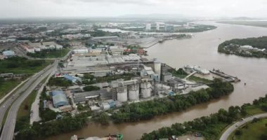 Kuching, Sarawak / Malaysia - February 21, 2020: The CMS Cement Industrial Plant and Factory at the Muara Tabuan area