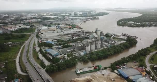 Kuching Sarawak Malasia Febrero 2020 Planta Fábrica Industrial Cemento Cms — Vídeo de stock
