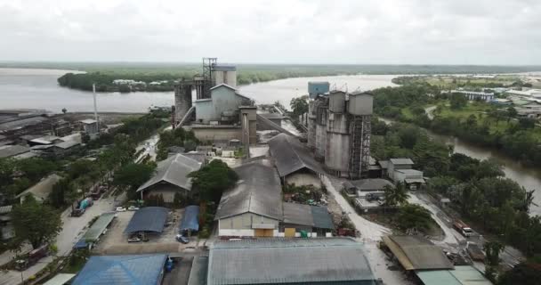 Kuching Sarawak Malaysia February 2020 Cms Cement Industrial Plant Factory — 图库视频影像