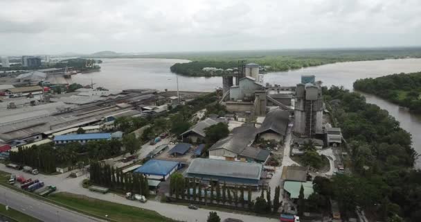 Kuching Sarawak Malaysia February 2020 Cms Cement Industrial Plant Factory — 图库视频影像