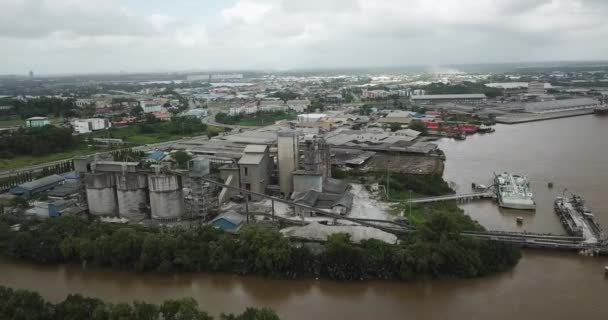Kuching Sarawak Malásia Fevereiro 2020 Cms Cement Industrial Plant Factory — Vídeo de Stock
