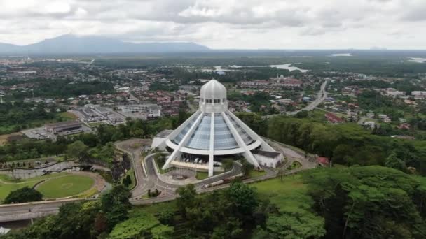 Kuching Sarawak Malezya Mart 2020 Şehrin Tarihi Binaları Turist Çekim — Stok video