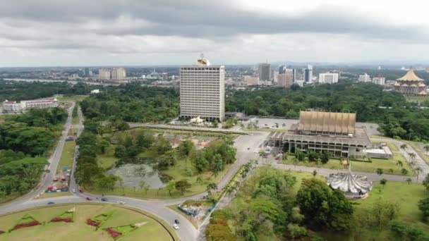 Кучинг Саравак Малайзия Марта 2020 Года Знаковые Здания Туристические Достопримечательности — стоковое видео